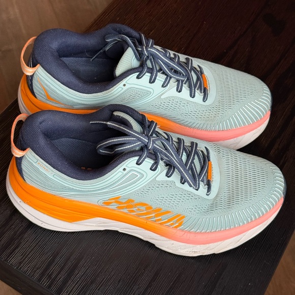 HOKA Bondi 7 Road-Running Shoes - Women's 9 Color: BLUE HAZE/BLACK IRIS - Picture 8 of 8